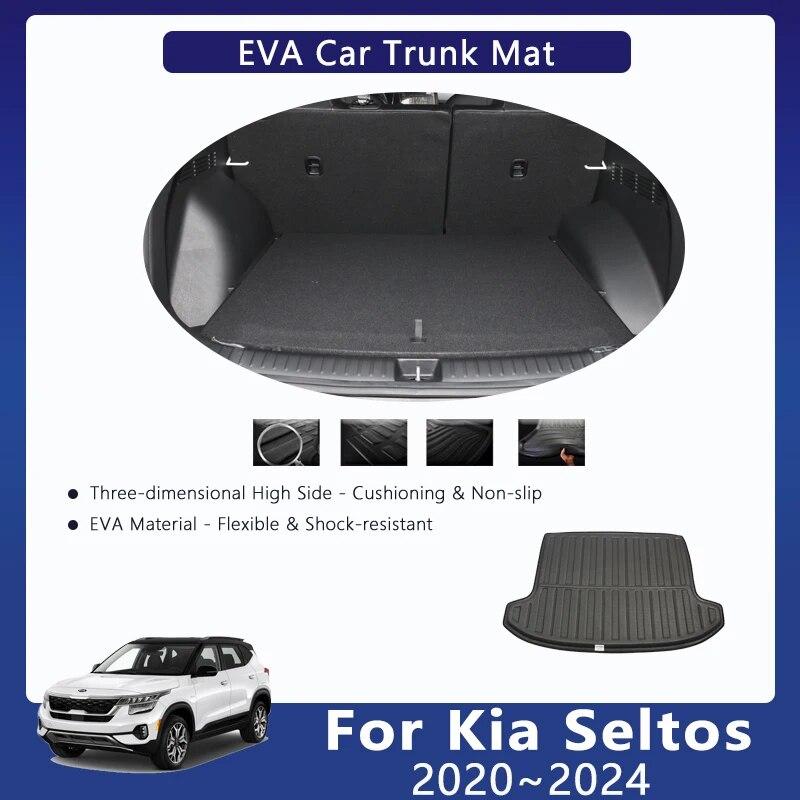 

Автомобильные коврики на багажник из ЭВА для Kia Seltos KX3 2022 2023 2024, водонепроницаемые подкладки для хранения багажника, коврики для багажника, автоаксессуары
