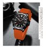 Curren 8449 Men's Quartz Watch with Rubber Strap, Large Luminous Dial, Waterproof, for Students