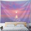 Cartoon Starry Sky Art Tapestry Pink Cloud Moon Wall Hanging Cloth Children's Room Decoration Kawaii Wall Decoration Tapestry