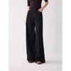 ELLE Women's French Style Washed Black High-Waist Wide-Leg Jeans