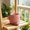 Unique Mini Size Plant Pot 3D Printed Stylish Design Flowerpot Ornaments Holder Head Planter Outdoor