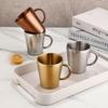 New Double Wall Steel Coffee Cup Milk Ice Beer Cup With Handle