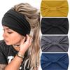European & American Wide Elastic Yoga Headband - Sweat-Wicking & Absorbing for Fashionable Sports & Cycling