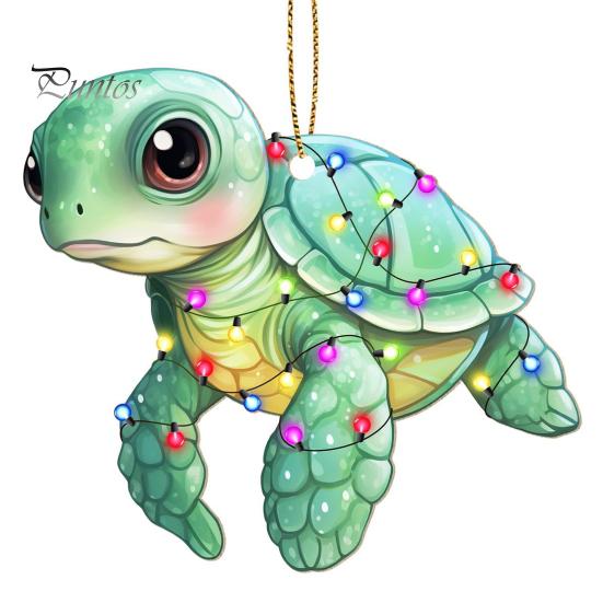 

Рождественские украшения Мультяшные животные Санта лось слон подвесное украшение акриловый кулон с шнурком для домашнего декора елки Z