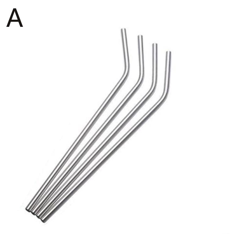brosses Acier Inoxydable 10pcs potable Straight//Bent Pailles Réutilisable Lavable