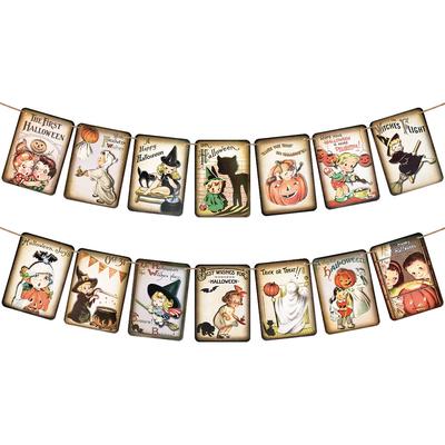 New High Quality Vintage Halloween Decorations Banner Vintage Trick or Treat