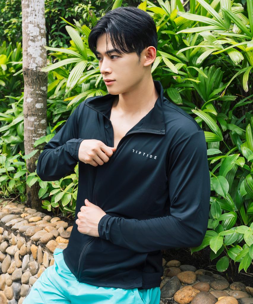 Helingbon Loose Fit Active Zip-Up Rash Guard (6 Colors) / Rc903M (B Type)