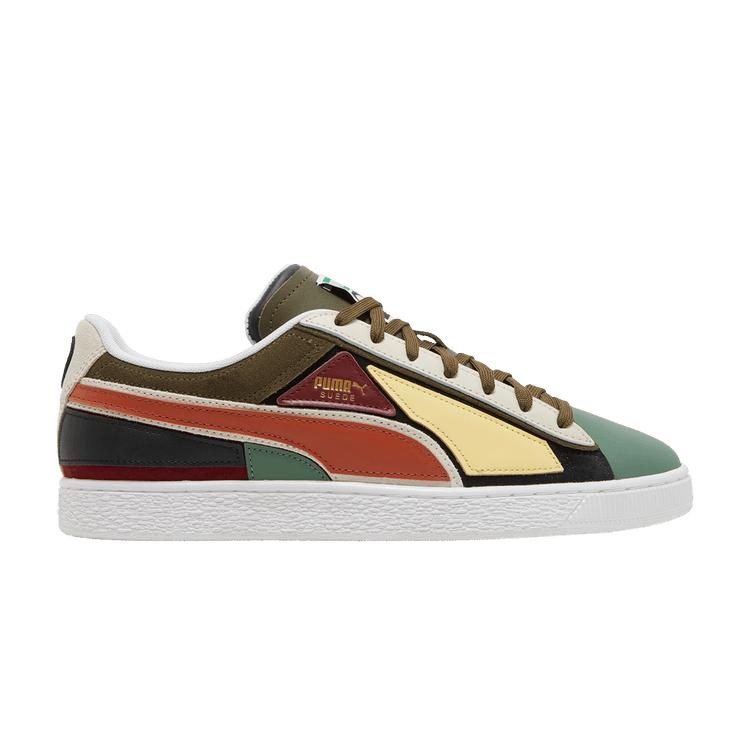 Puma Suede  Layers - Deep Olive Warm Chestnut  36