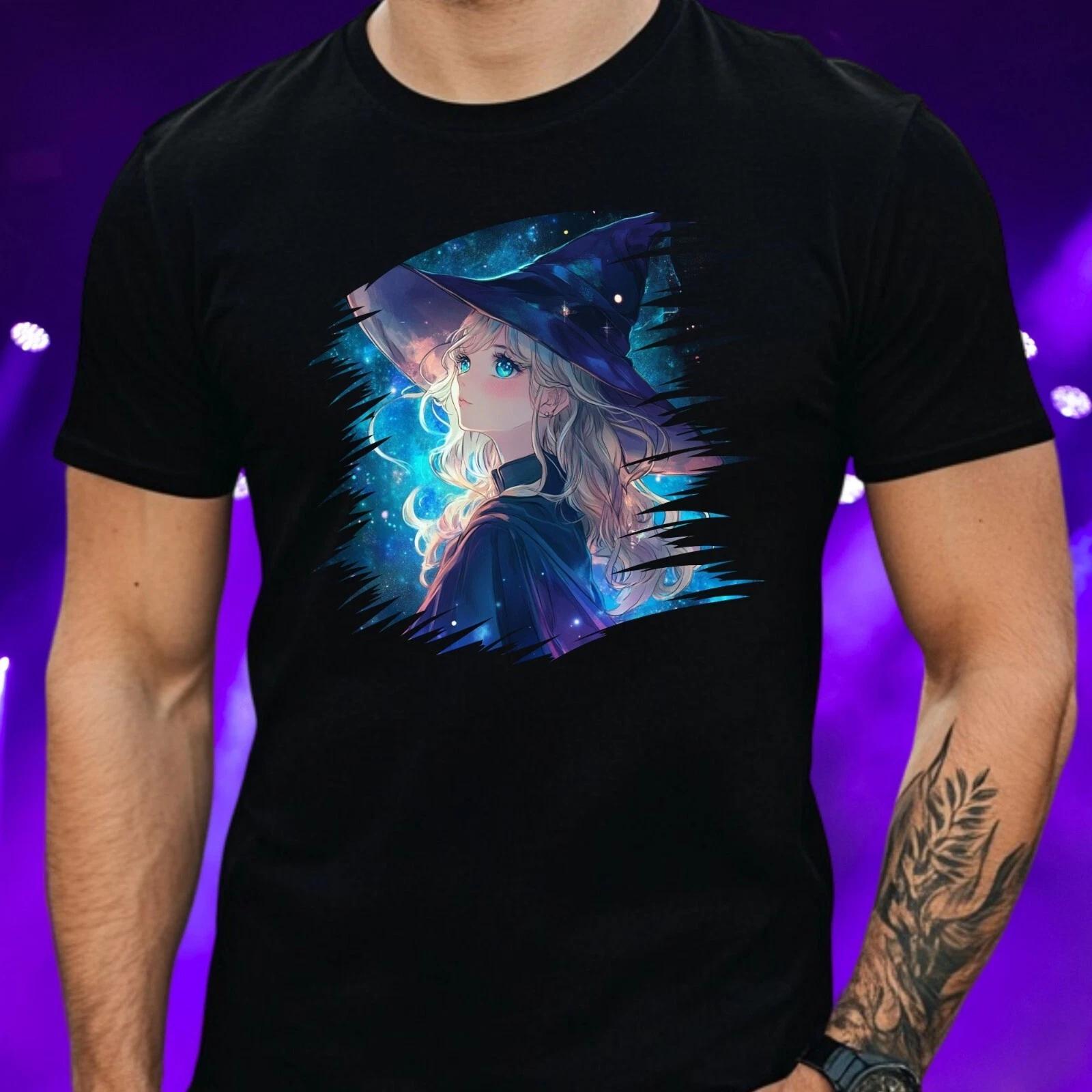 T-Shirt Herren Zauberer Anime Mädchen Motiv Baumwolle Größe S bis 5XL XXL