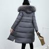 Women's Down Parkas Winter Jacket Fur Collar Thick Slim Coat Fashion Hooded Cotton Outerwear Long Winter Women Coat