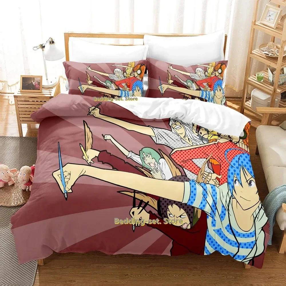 2024 Bakuman Bedding Set Single Twin Full Queen King Size Bed Set Adult Kid Bedroom Duvetcover Sets 3D Print Anime Bed Sheet Set
