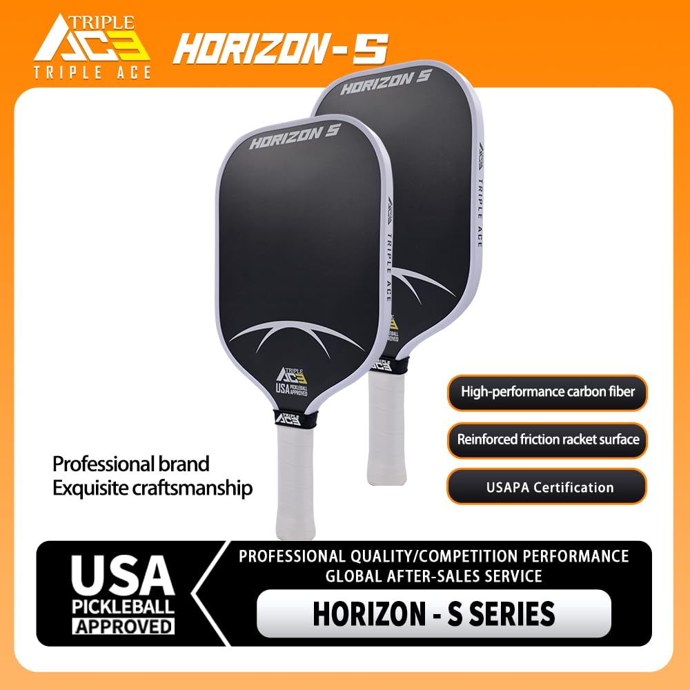 Horizon S Carbon Fiber TripleAce Promoter Paddle Black&White