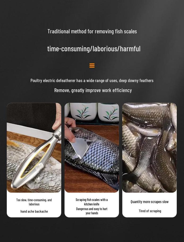 Wireless Electric Fish Scaler & Scraper - Household & Commercial Use