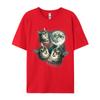 Funny Cat Three Cat Moon 3 Wolfs New Coming Man Tshirts Casual Tops Tees Cotton Fabric Birthday Luxury Designer T-Shirts