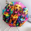 Colorful Dachshund Pattern, Automatic Folding Umbrella, Portable and Foldable Design, 8 Ribs, a Christmas or Birthday Gift.