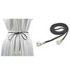 2Pcs Fashion Woven Waist Rope Adjustable Laceup Waist Belt with Pearls Decors for Women Dresses and Skirt All Matching