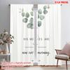 2pcs 2D Flat Printing Party Curtain Eucalyptus New Mercies Morning Polyester Without Electricity Family Party Perfect for Living