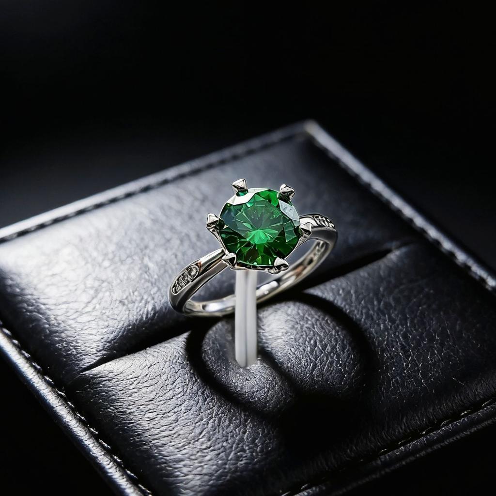 Jewelry Simulation 2 Carat Ruby Sapphire Classic Six-claw Ring Light Luxury Color Treasure Ring Women