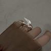 Wilderness Bird Ring Female French Retro Minimalist Style Niche Opening Adjustable Handmade Ring Literary Style Jewelry