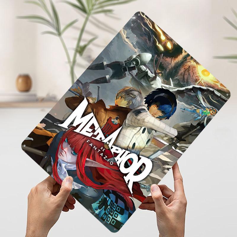 Metaphor ReFantazio Game Tinplate Poster Customized Wall Art Vintage Metal Signs Retro Tin Plaque for Room Decoration Cozy House 20x30cm(7.8x11.8inch)