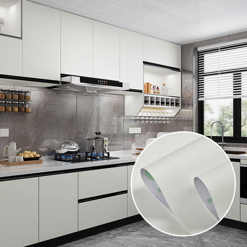 Shiny Black DIY Self Adhesive Kitchen Cabinets Wallpaper Waterproof Wall Stickers Vinyl Contact Paper Renovation Home Decor Film