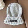 High-end Big Head Circumference Wool Hat Women's Winter American Cold Hat Gray Knitted Hat Fashionable Foreign-style Cold-proof Warm Hat