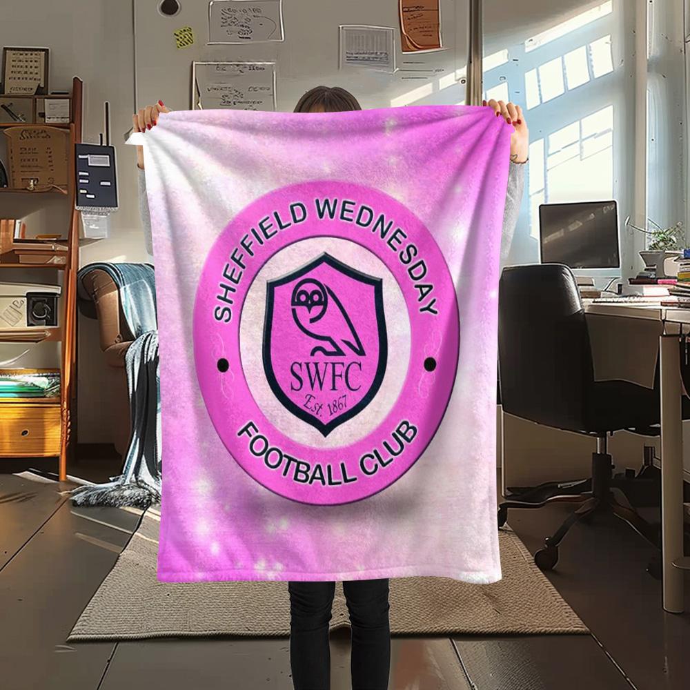 1PC Sheffield Wednesday Football Club Patterned Flannel Blanket Suitable For All Seasons for Home Decor Warmth and Comfort Gifts Holiday Present