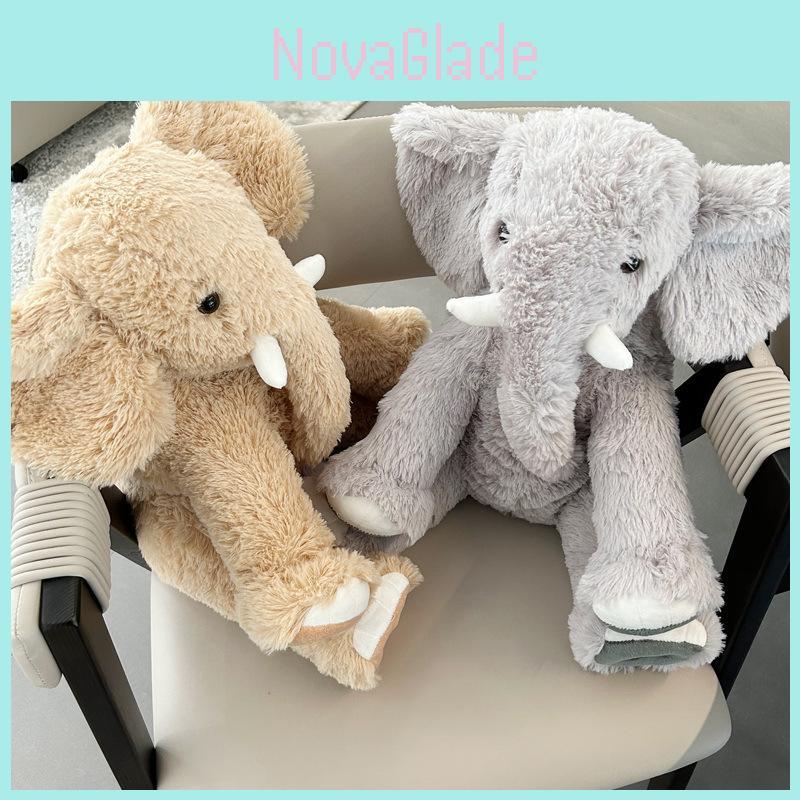 Huggable Plush Elephant Pillow Stuffed Toy For Children Super Soft Short Plush Material