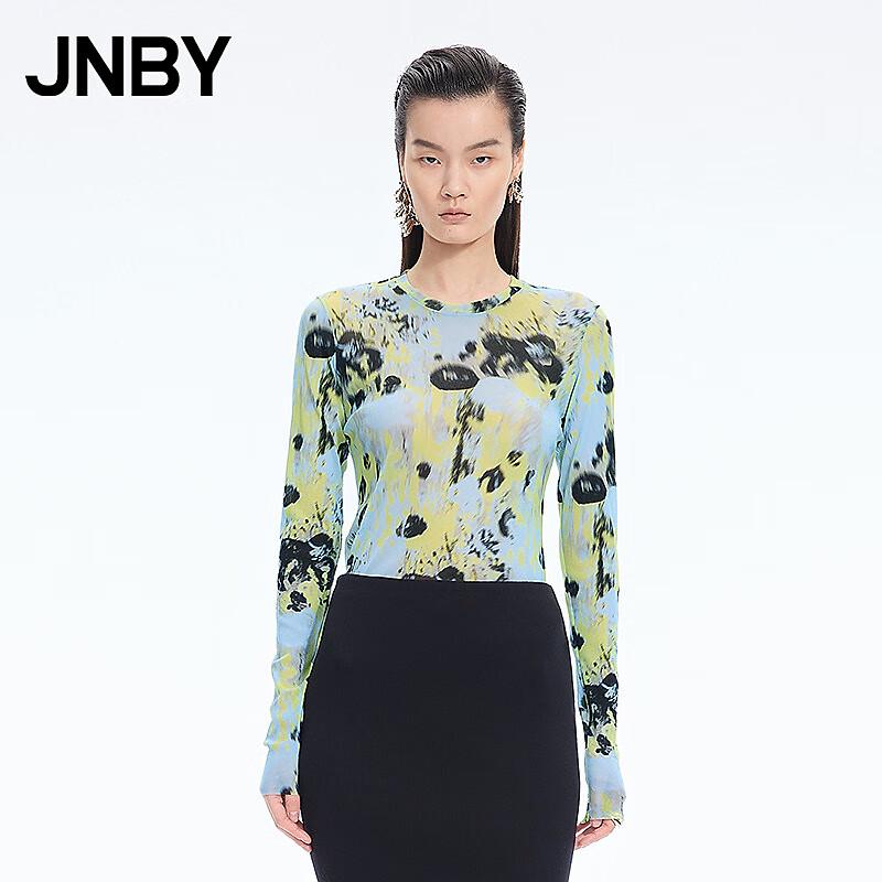 JNBY 2026 Spring Slim Fit Round Neck Long Sleeve T-Shirt M