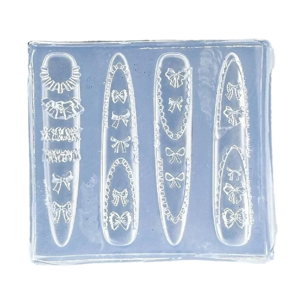 Flexible Nail Art Silicone Molds Create Flower Bowknot Charms For Professional Nail Design And Jewelry Making