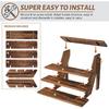 Wooden Cupcake Stand - 4 Tier Cupcake Display Stand, Rustic Tiered Display Stand, Tool Free Installation Cupcake Stand for Baby Shower Decorations
