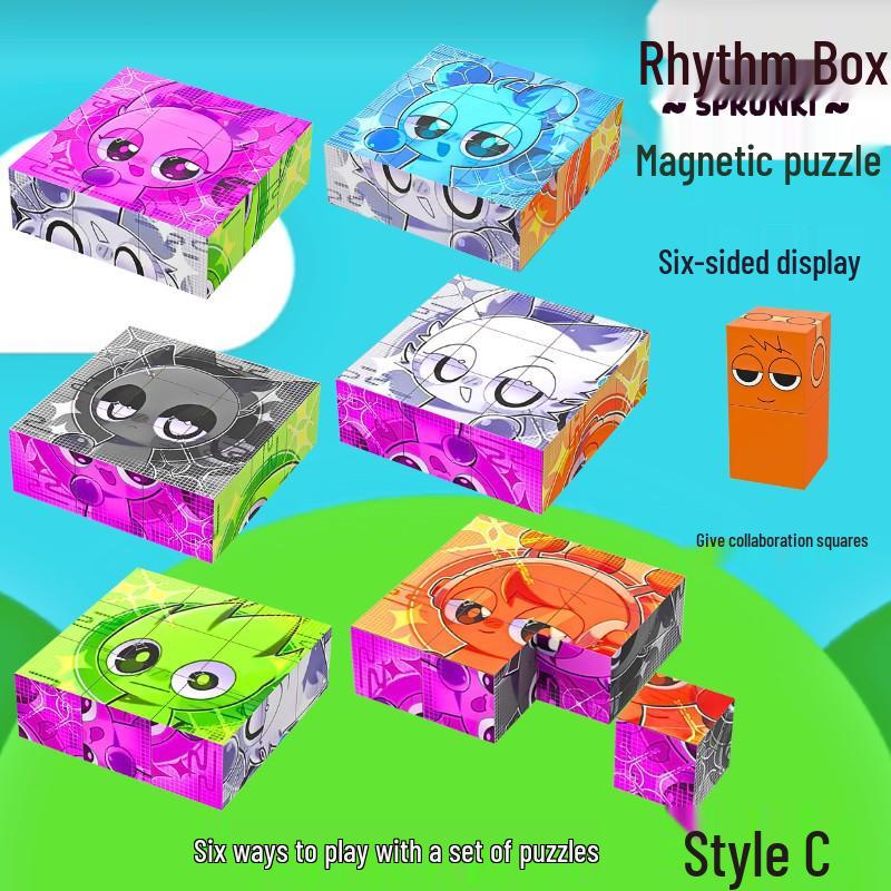

Rhythm Box Magnetic 3D Puzzle Cube - DIY Building Blocks for Kids