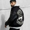 Tide Brand AC Milan Embroidered Leather-Sleeve Versatile Baseball Jacket