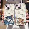 B-72 Cat and Mouse  Black Case for Redmi 10A 10C 12C 13C 9A 9C 9T A3X Note 10 9 9S 10S iPhone 11 12 13 14 15 16 X XS Pro Max Mini 7 8 Plus XR