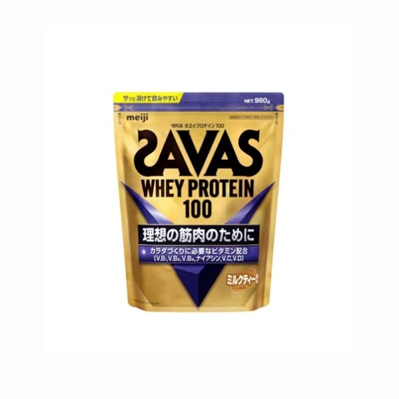 Meiji Sabbath Protein Whey Protein 100 Milk Tea Flavor 980g