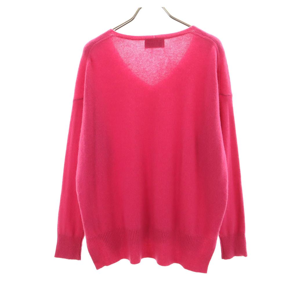 JOURNAL STANDARD Kaschmir 100% Langarm V-Ausschnitt Pullover F rosa Strick Damen Gebraucht