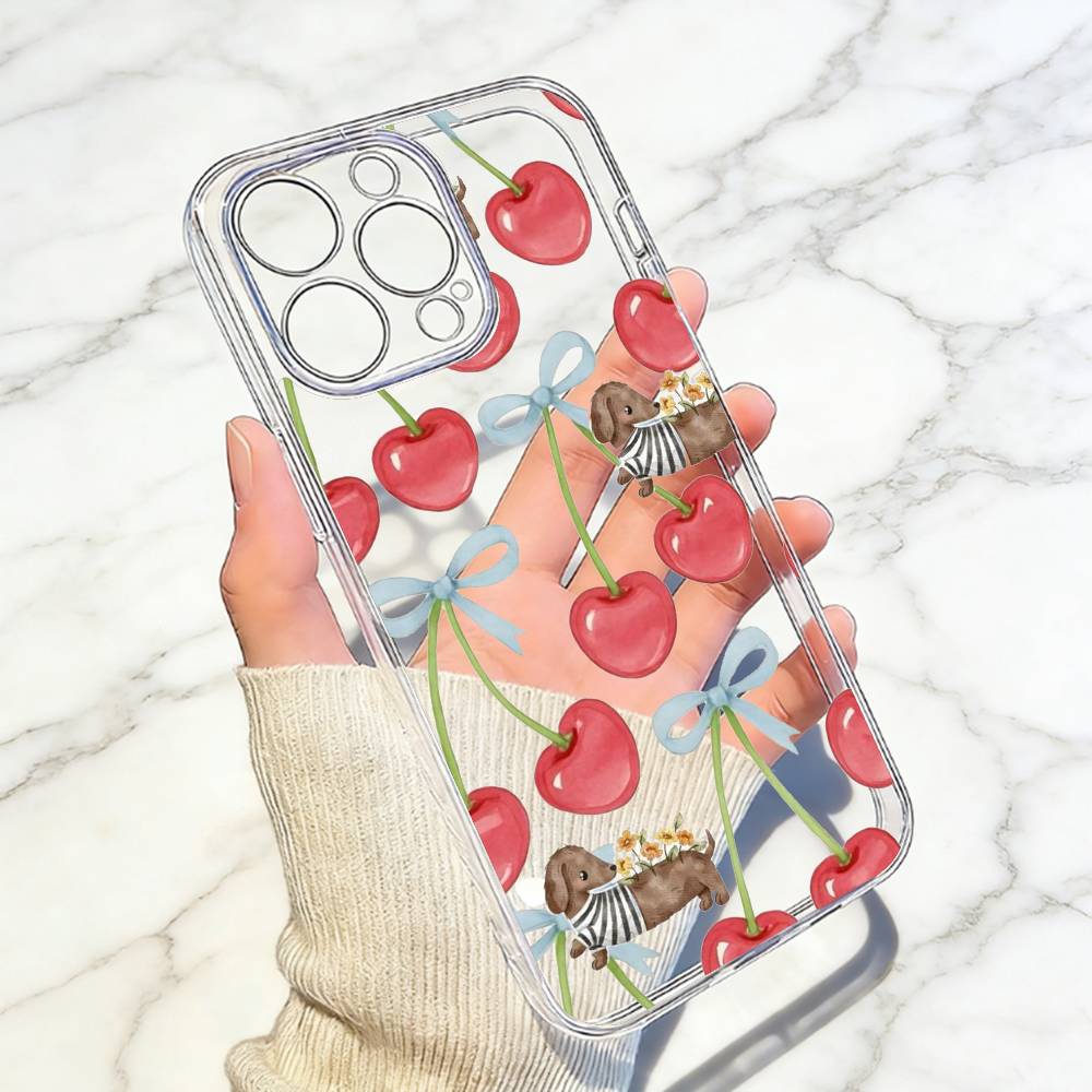 Süßes D-Dackel Bulldogge Handyhülle Transparentes Silikon Weich Für iPhone 17 16 15 14 13 12 11 Mini Pro Max Plus