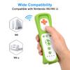 2 in 1 Wireless Remote Controller for Nunchuk Nintendo Wii Built-in Motion Plus Gamepad with Silicone Case Motion Sensor