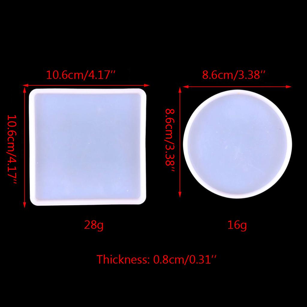 Silicone Mold for DIY Supplies Cup Mat Mold with 2 Optional Color Handsize Simple Mold Fine Material Made DIY Supplies