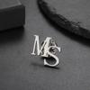 Stainless Steel Custom Name Letters Logo Brooch Personalized Nameplate Pins Badge Trendy Jewelry Gift for Women Men Kids