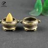 Pure Copper Small Beast Face Incense Burner Brass Mini Pocket Chinese Style Hollow Incense Cute Buddhism Desk Home Decor Burner