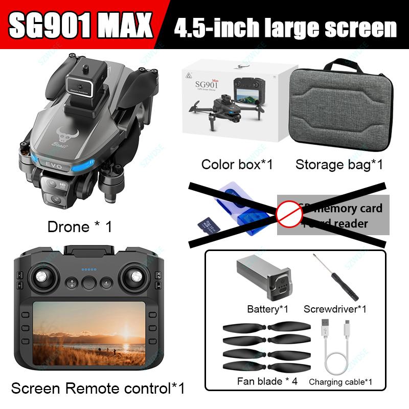 LYZRC SG901 MAX GPS  Large Screen Drone Professional 8K Camera Aerial FPV Brushless Obstacle Avoiding RC Folding Quadrotor Toy
