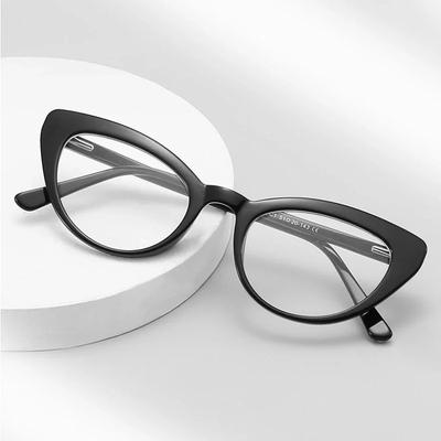 Unisex Glasses Frame Women Optical Flat Lens Anti Blue Light Glasses Elastic Mirror Legs New Fashion Cat Eye Glasses