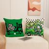 Clover Printed Throw Pillow Cover St. Patrick's Day Decorative Sofa Throw Pillow Cushion