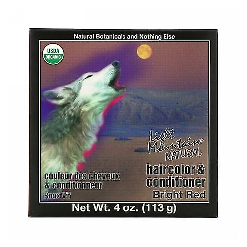 Colore e Balsamo Naturali per Capelli Light Mountain, Rosso Brillante 4 Oz (Confezione da 1)