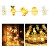 Easter Theme LED Lights Festival Decoration Built In 50 Bulbs Easter Rabbit Shape String Lights 5Meter Long for Tabletop
