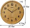 RHYTHM Radio-Controlled Analog Wall Clock with Continuous Second Hand, Brown, 32.9x4.7cm, Lively Alice Design, 8MY501SR07