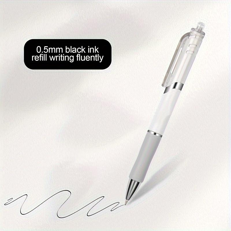 5 Pcs Simple Design Cartoon Style 0.5mm Press Type Neutral Pen Office Stationery Signature Pen, Student Writing Practice Ballpoint Pen (black Ink)