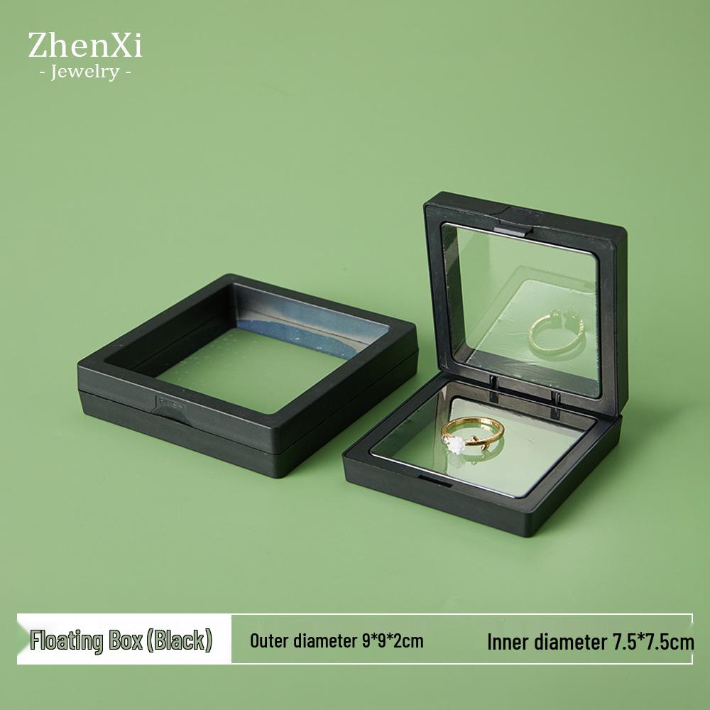 Przezroczyste pudełko do przechowywania biżuterii z folii PE - Antyoksydacyjne pływające ekspozytory na kolczyki, broszki, naszyjniki i pierścionki