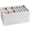 ProCase 4 Piece Jewelry Stackable Jewelry Accessory Case for Dresser Display with Grey Tray, Storage, Drawers, Dividers,